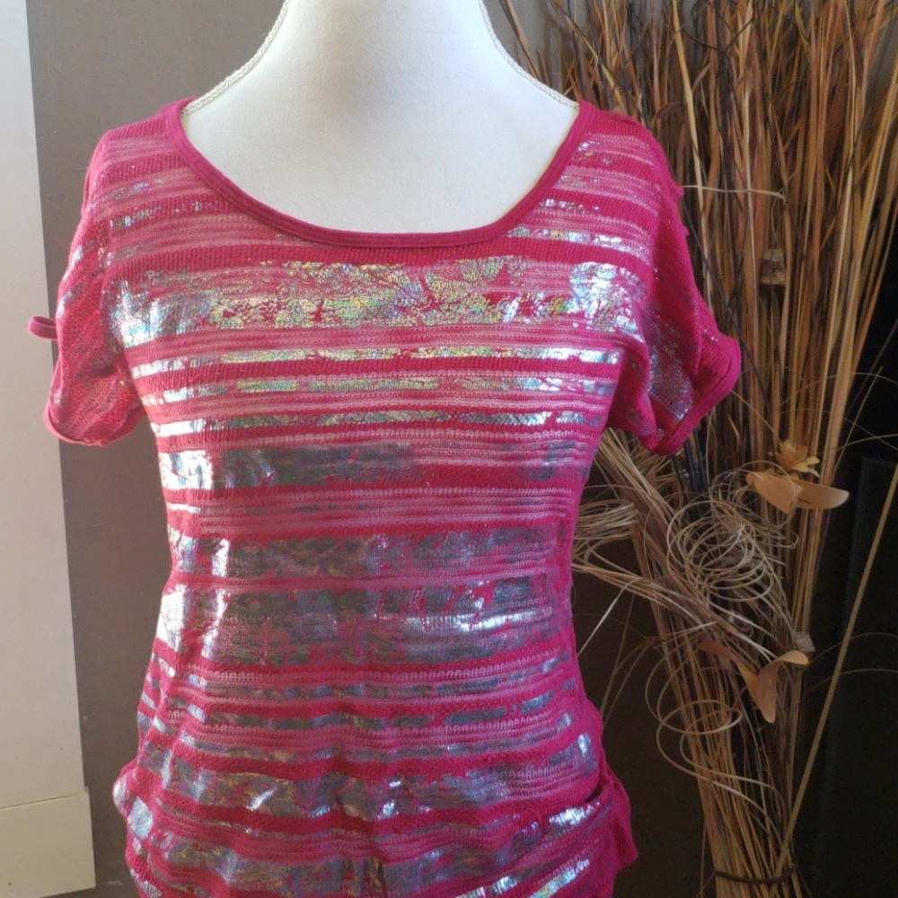 SPARKLY COLD SHOULDER TOP size XL